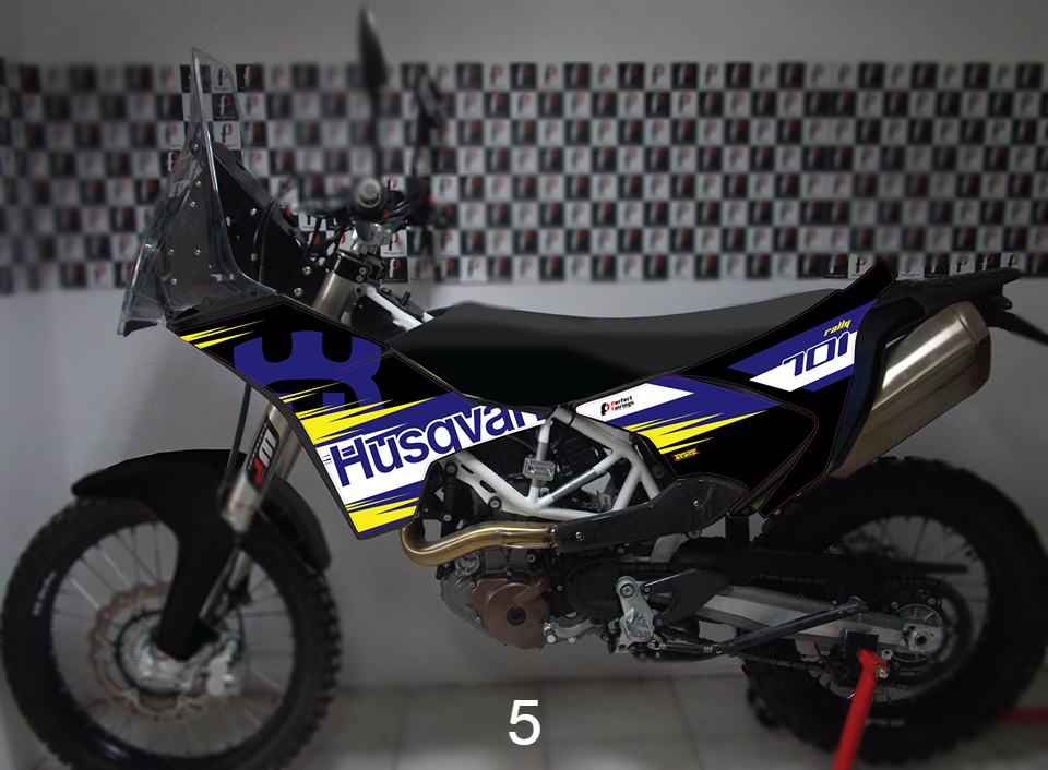 Husqvarna 701 Enduro Decals kit for Rally Adv fairing Perfect fairings